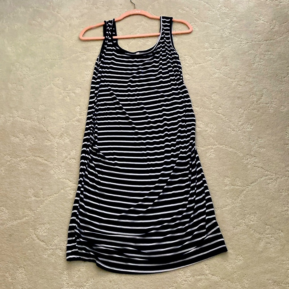 Navy Blue and White Dress